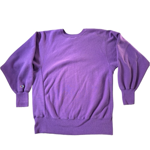 Champion Reverse Weave Sweatshirt Vintage USA Holy Cross School Crew neck Purple - Picture 5 of 15